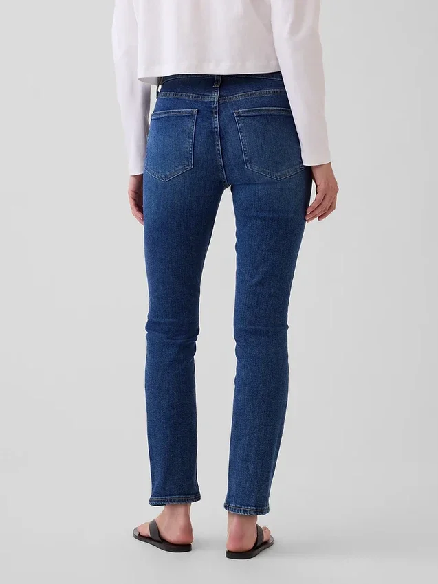 Jeans slim vintage a vita media