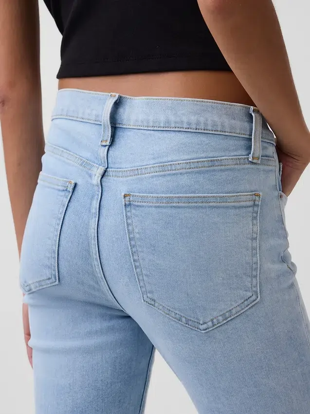 Jeans slim vintage a vita media
