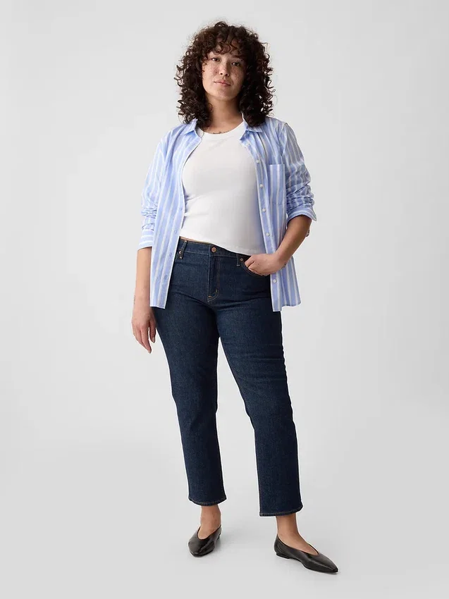 Jeans slim vintage a vita media