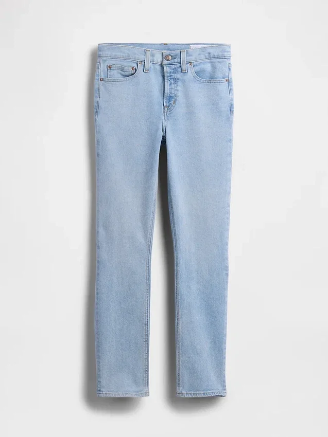 Jeans slim vintage a vita media