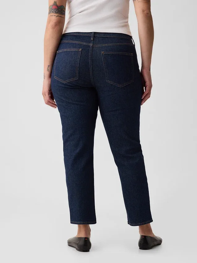 Jeans slim vintage a vita media