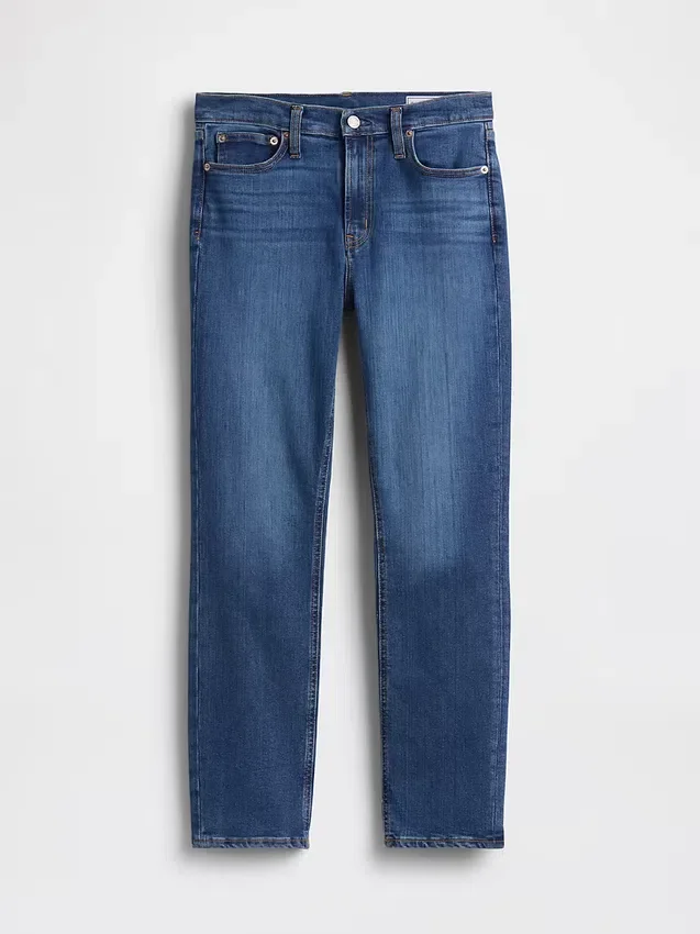 Jeans slim vintage a vita media