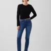 Jeans slim vintage a vita media