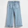 Jeans Stride con orlo a balze per neonato & bebè