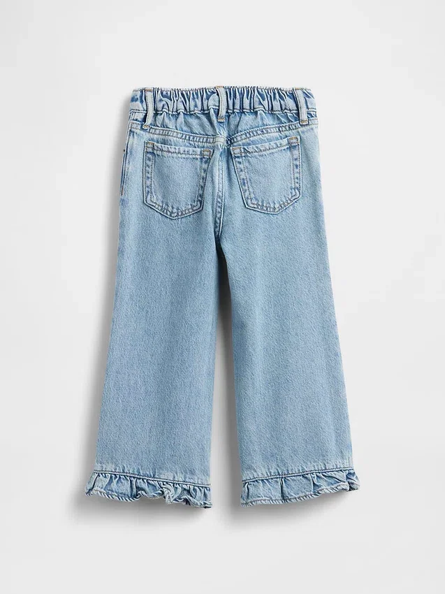 Jeans Stride con orlo a balze per neonato & bebè