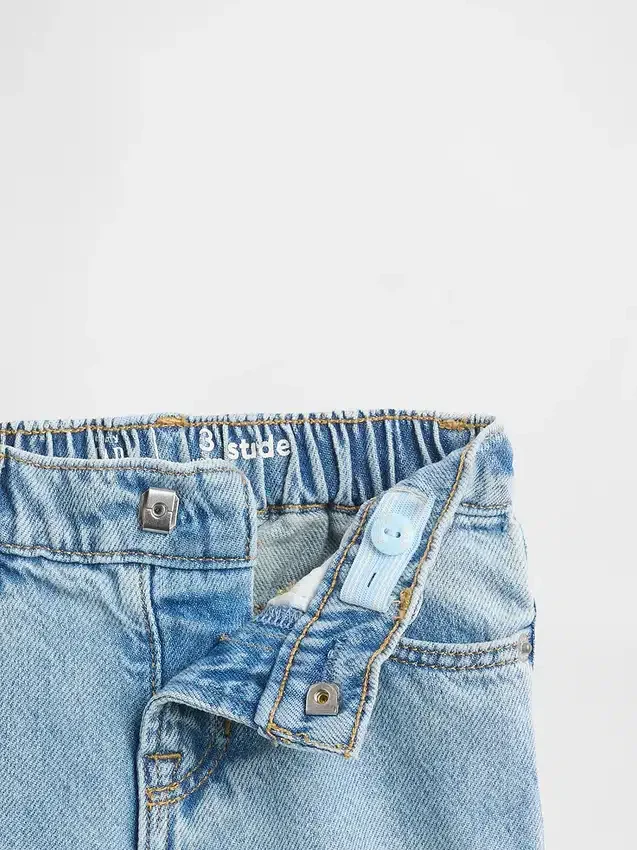 Jeans Stride con orlo a balze per neonato & bebè