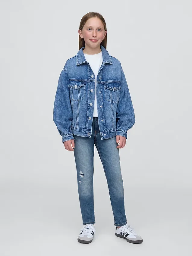 Jeans super skinny a vita media per bambini
