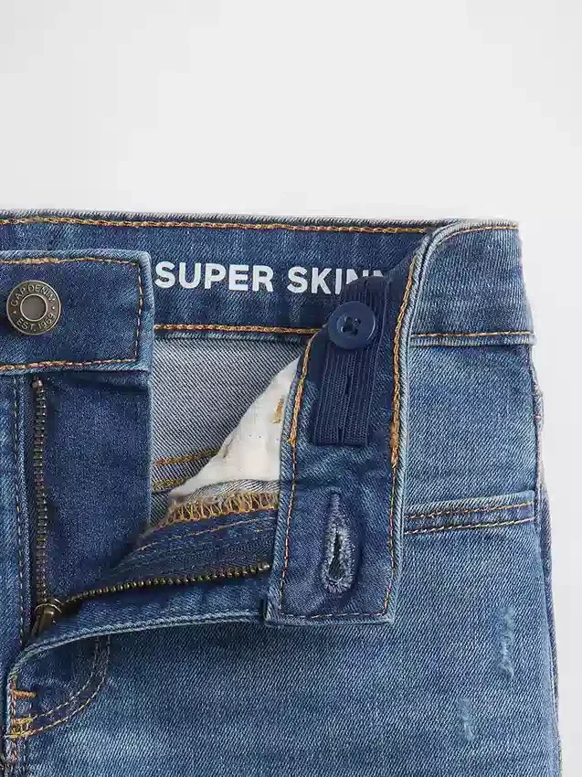 Jeans super skinny a vita media per bambini
