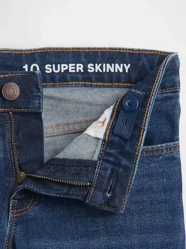Jeans super skinny da bambino a vita media per tutti i giorni