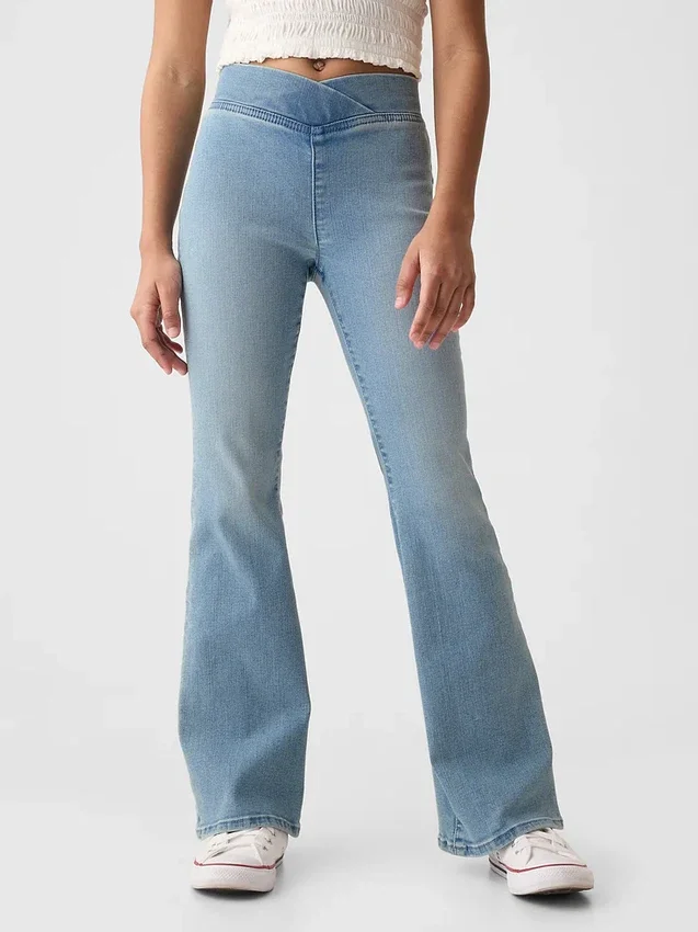 Jeggings a vita alta svasati per bambini