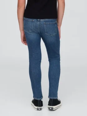 Jeggings a vita media senza chiusura per bambini