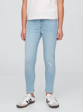 Jeggings a vita media senza chiusura per bambini