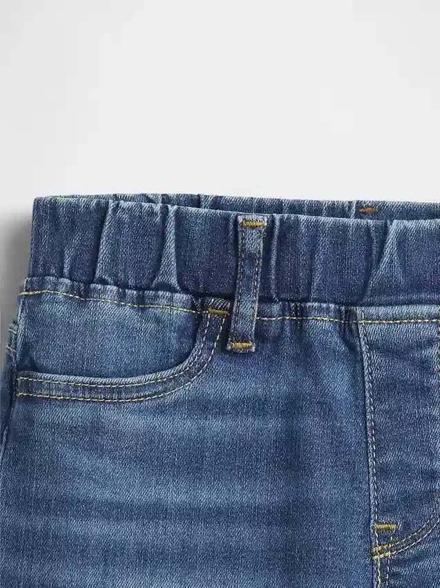 Jeggings a vita media senza chiusura per bambini