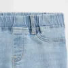 Jeggings a vita media senza chiusura per bambini