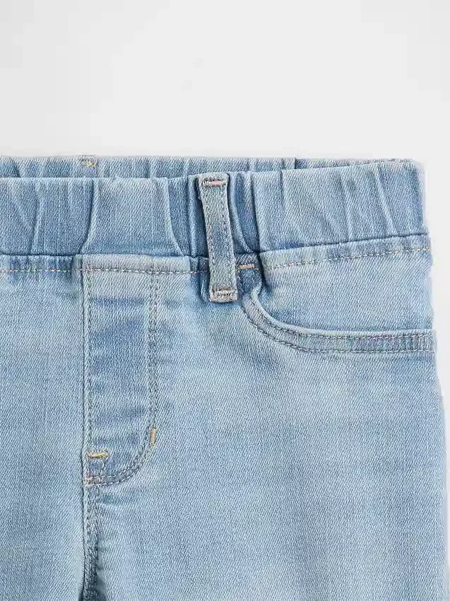 Jeggings a vita media senza chiusura per bambini
