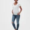 Jeggings premaman "Favorite" con pannello intero effetto consumato