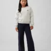 Leggings a gamba larga con orlo ripiegato per bambini