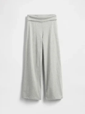Leggings a gamba larga con orlo ripiegato per bambini