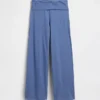 Leggings a gamba larga con orlo ripiegato per bambini
