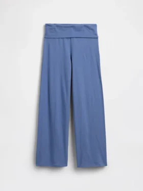Leggings a gamba larga con orlo ripiegato per bambini