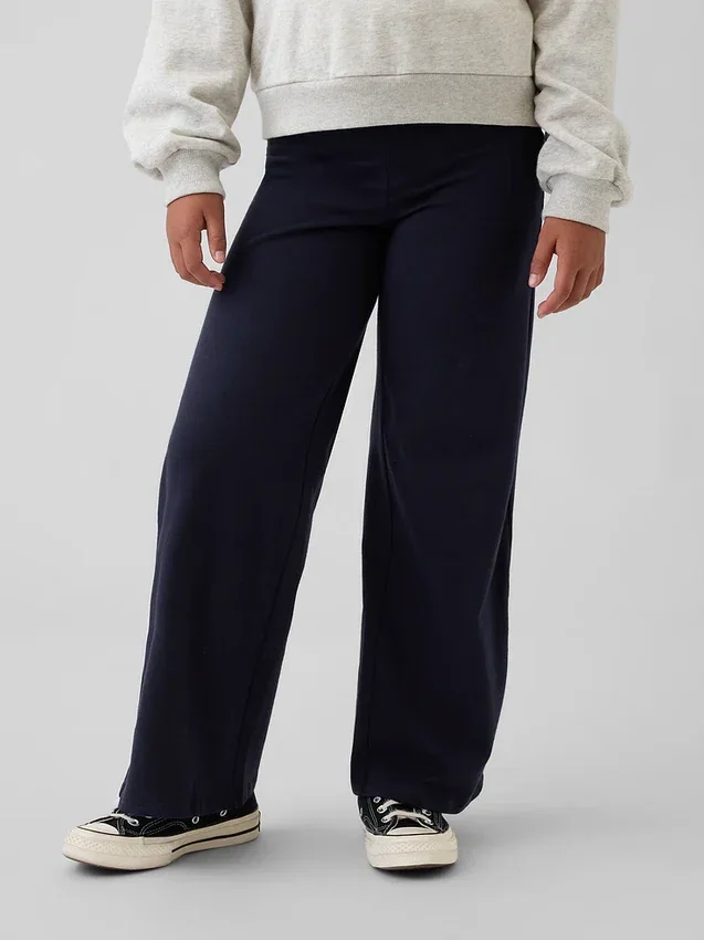 Leggings a gamba larga con orlo ripiegato per bambini