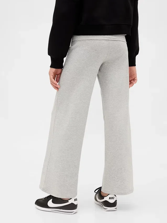 Leggings a gamba larga con orlo ripiegato per bambini