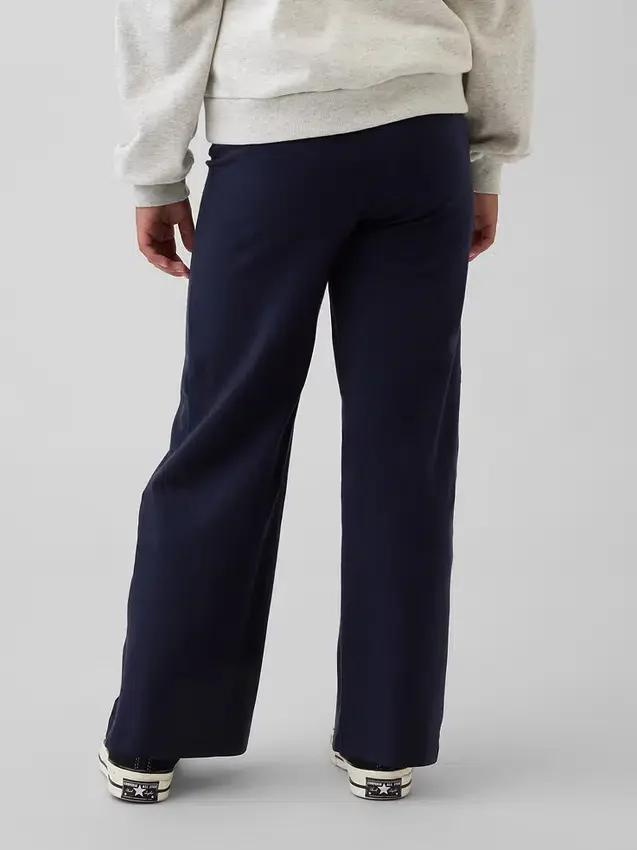 Leggings a gamba larga con orlo ripiegato per bambini