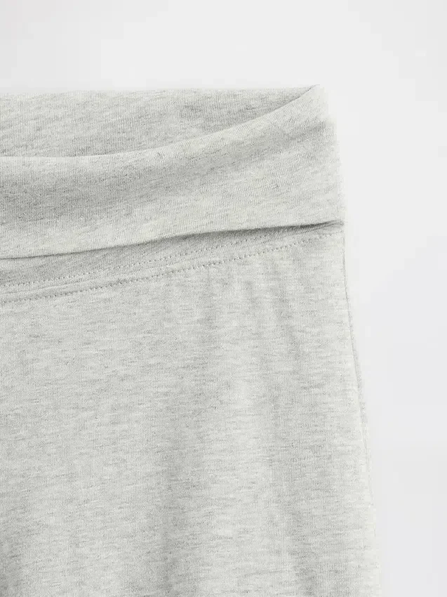 Leggings a gamba larga con orlo ripiegato per bambini