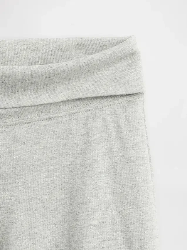 Leggings a gamba larga con orlo ripiegato per bambini