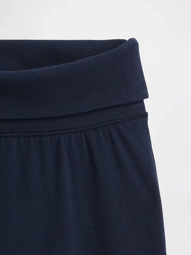Leggings a gamba larga con orlo ripiegato per bambini