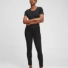 Leggings a vita alta in tessuto bi-stretch
