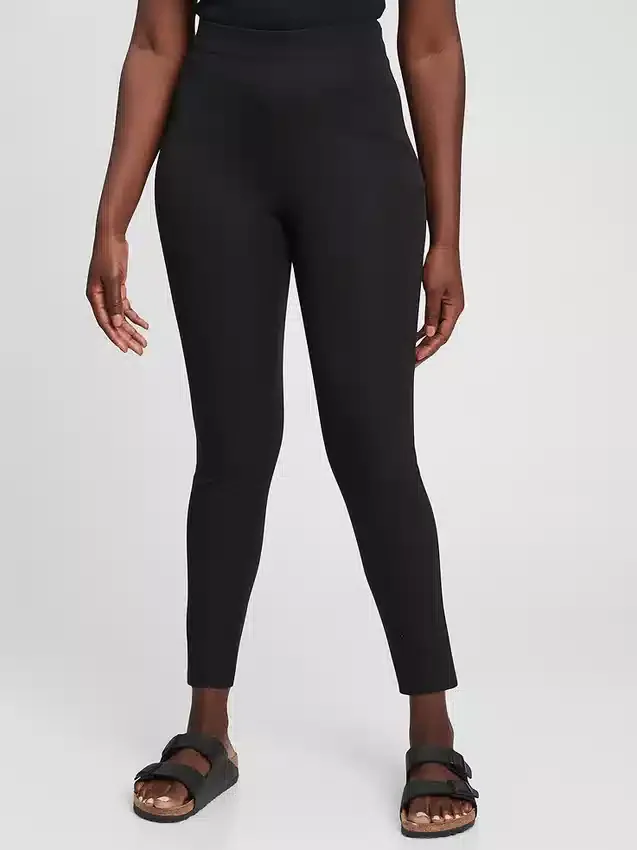 Leggings a vita alta in tessuto bi-stretch