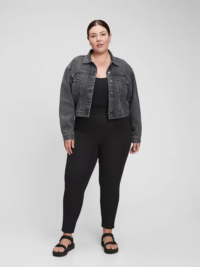 Leggings a vita alta in tessuto bi-stretch