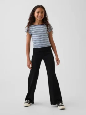 Leggings a zampa d’elefante con orlo ripiegato per bambini
