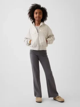 Leggings a zampa d’elefante con orlo ripiegato per bambini