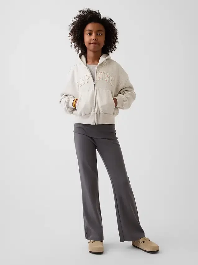 Leggings a zampa d’elefante con orlo ripiegato per bambini