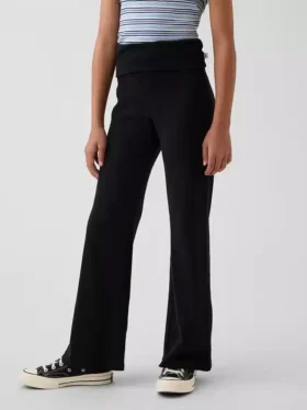 Leggings a zampa d’elefante con orlo ripiegato per bambini