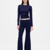 Leggings da pigiama moderni con orlo ripiegato