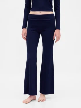 Leggings da pigiama moderni con orlo ripiegato
