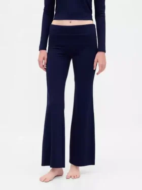 Leggings da pigiama moderni con orlo ripiegato