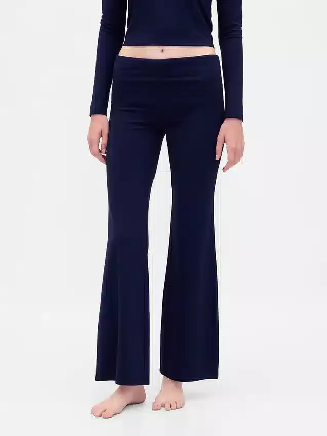 Leggings da pigiama moderni con orlo ripiegato
