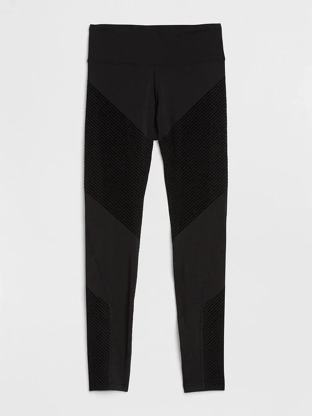 Leggings GapFit a vita alta con strisce testurizzate in tessuto Sculpt Compression