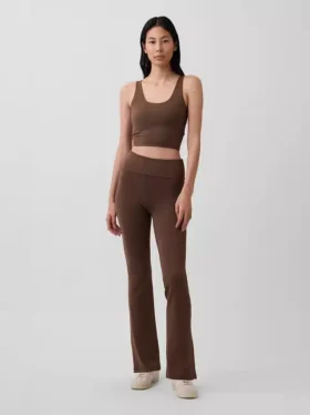 Leggings GapFit Smooth con vita ripiegabile e gamba leggermente svasata