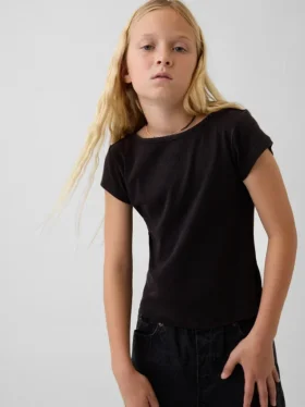 Maglietta aderente a maniche corte per bambini