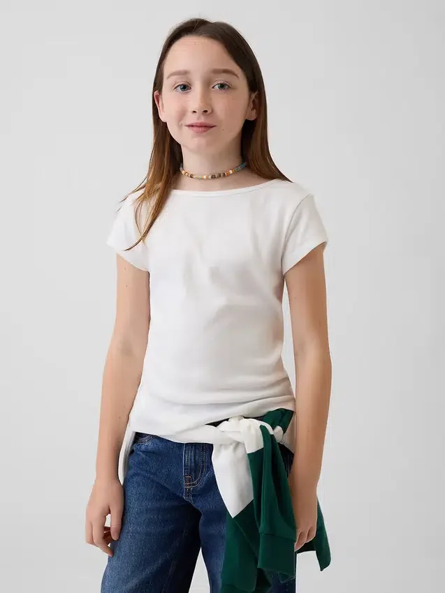 Maglietta aderente a maniche corte per bambini