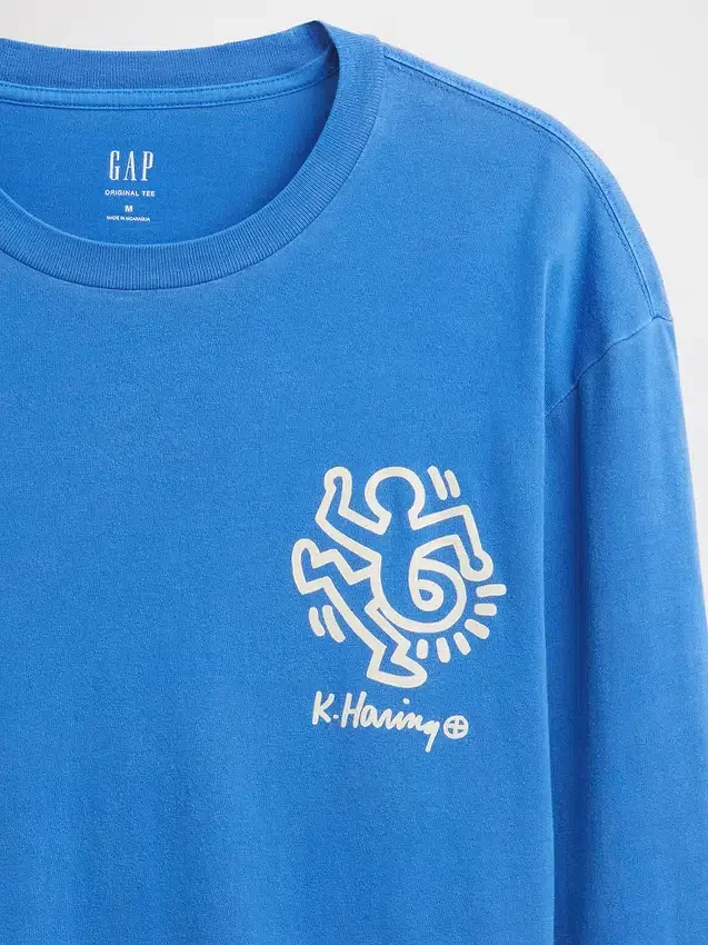 Maglietta ampia con grafica Keith Haring