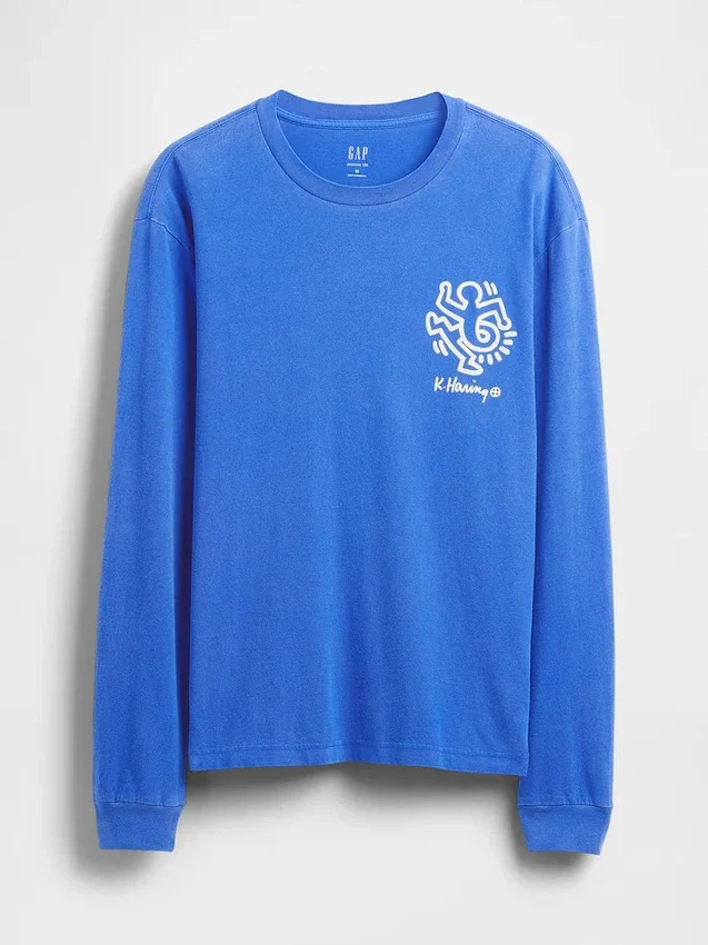 Maglietta ampia con grafica Keith Haring