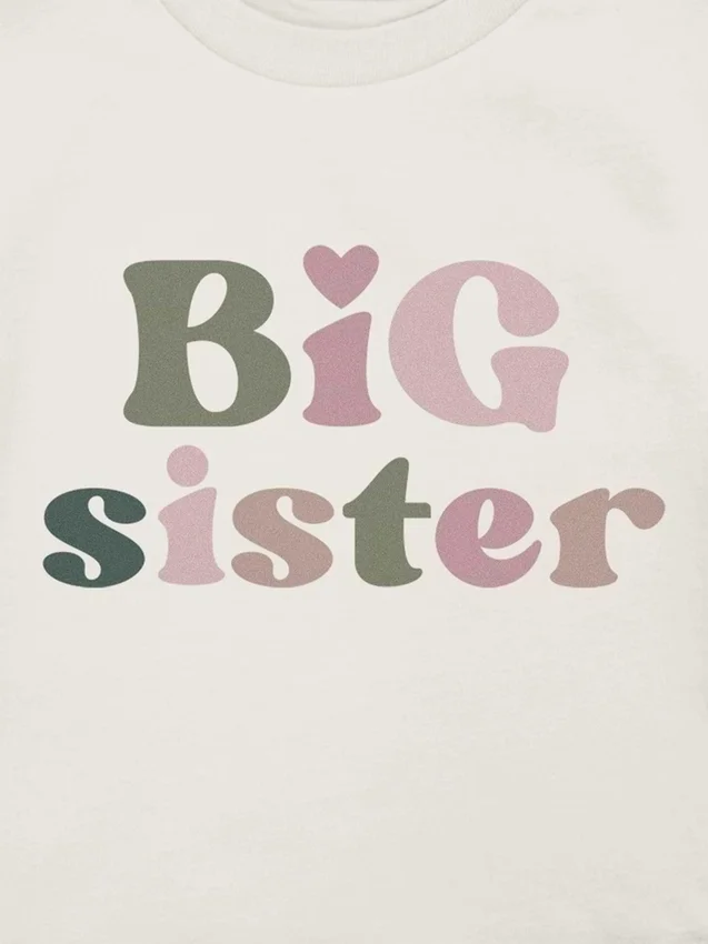 Maglietta con grafica “Big Sister” per bambini
