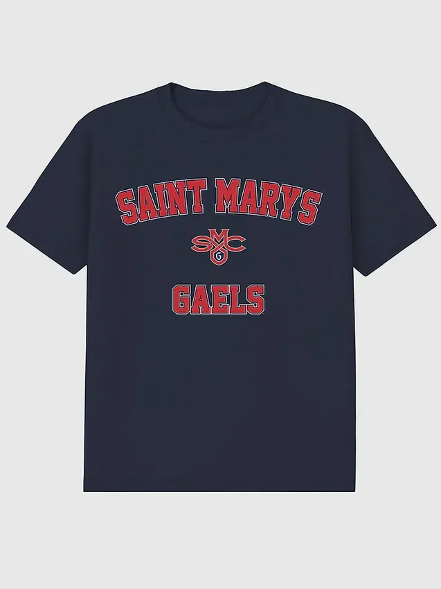 Maglietta con grafica classica del campus del Saint Mary’s College of California