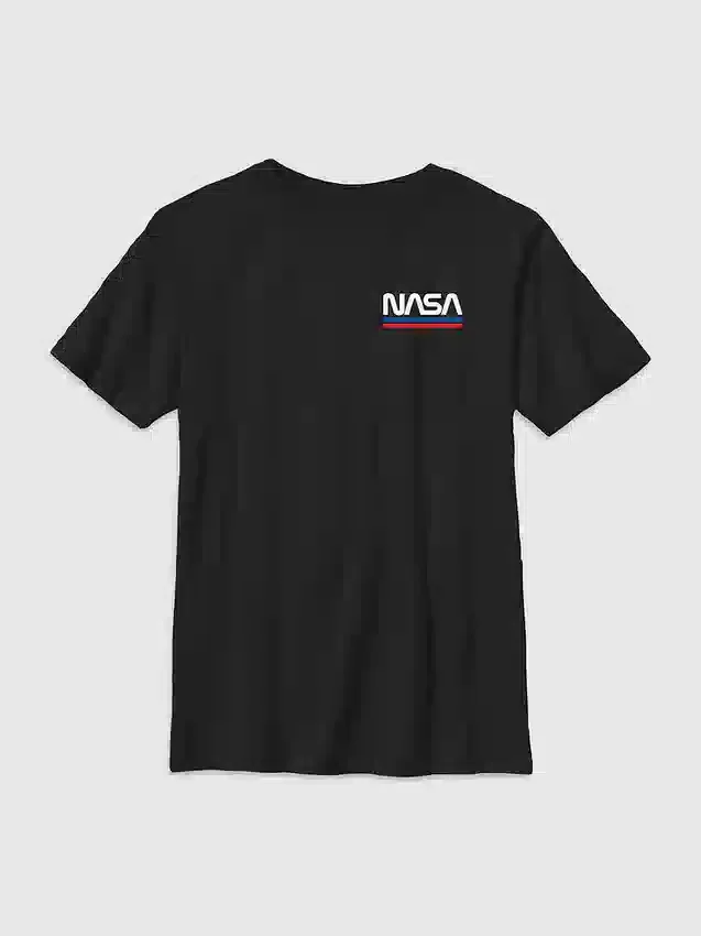 Maglietta con grafica e logo ricamato della NASA per bambini